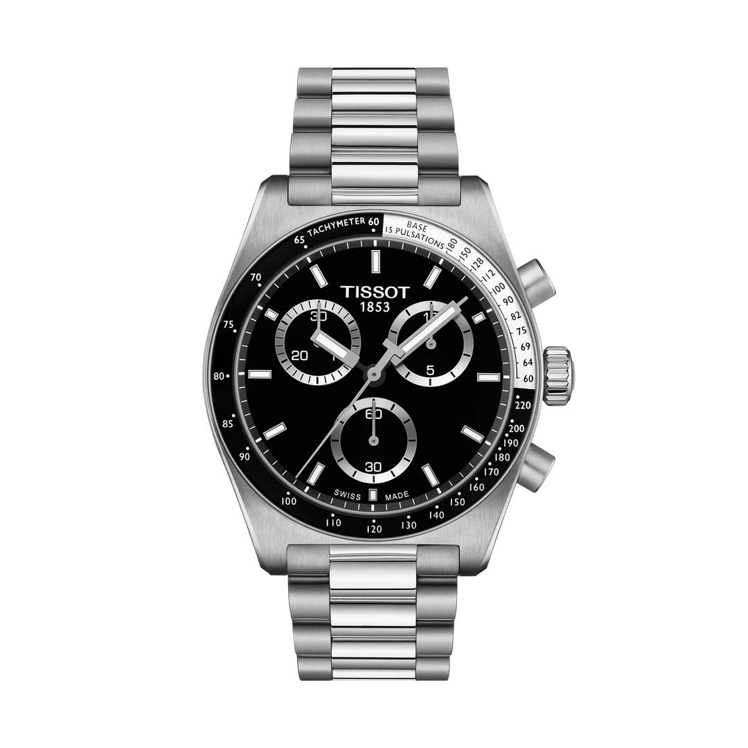 Tissot PR516 40mm Quartz Black Dial Watch T149.417.11.051.00 – front view