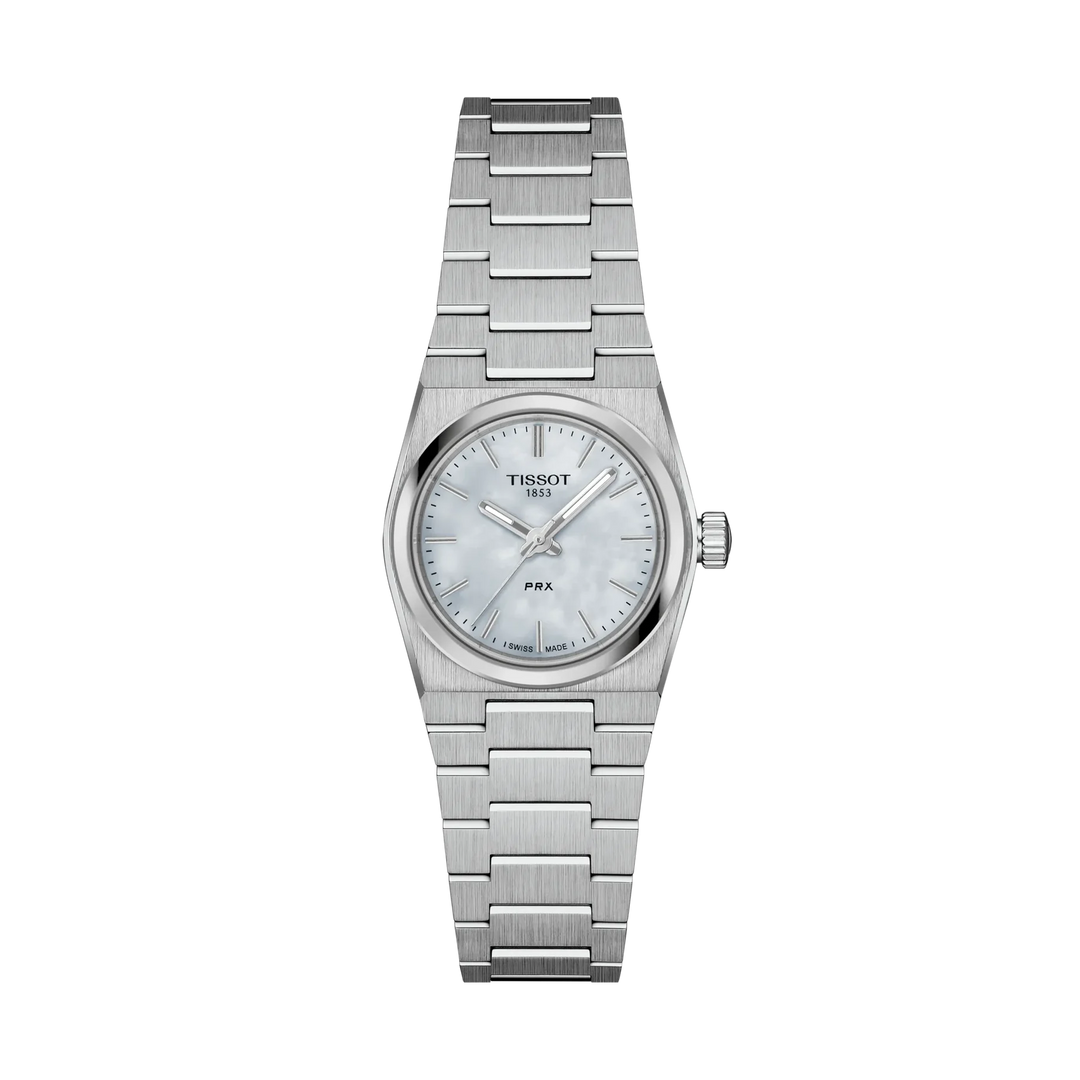 Tissot PRX 25mm Quartz White Mother-Of-Pearl Dial Watch T137.010.11.111.00 – front view