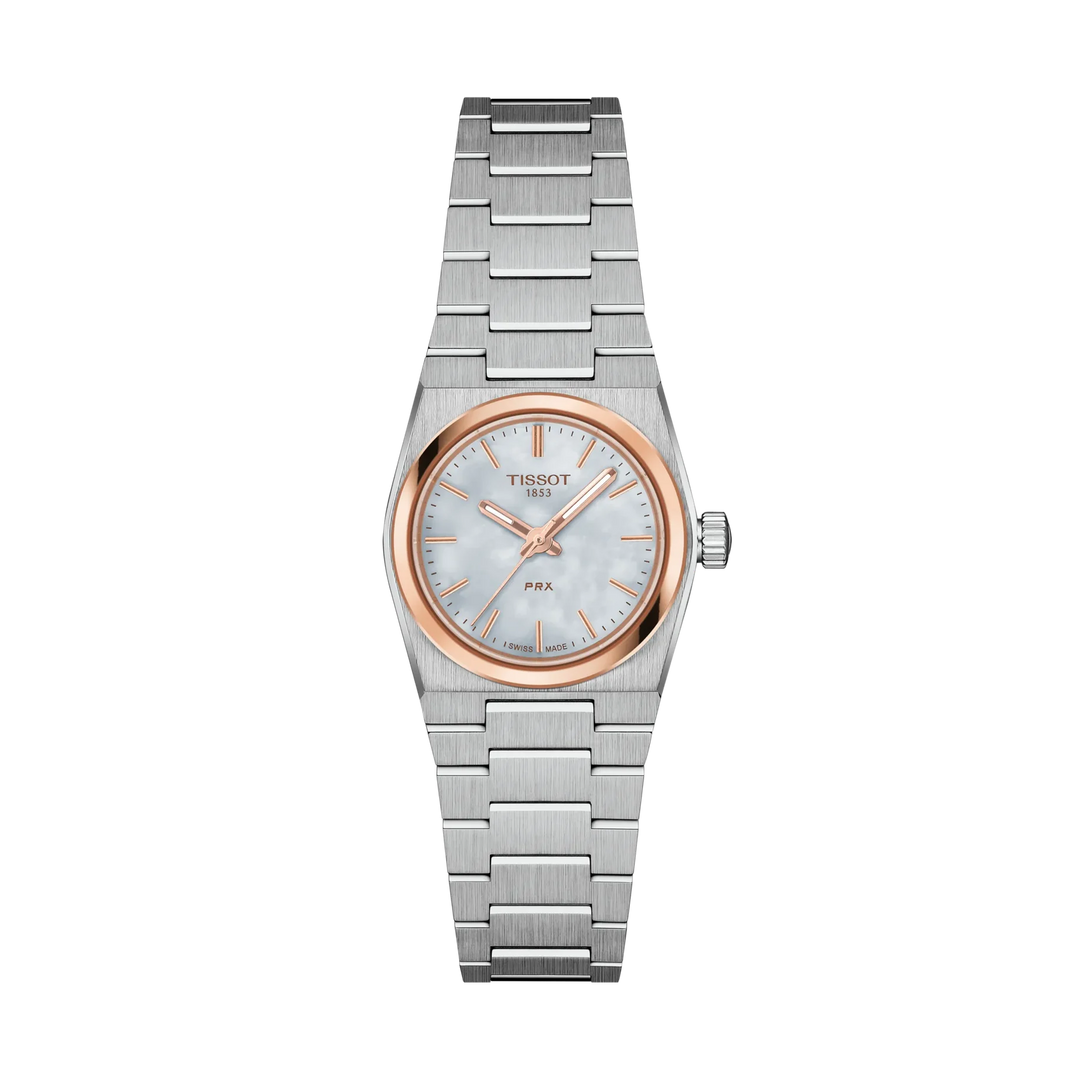 Tissot PRX 25mm Quartz White Mother-Of-Pearl Dial Watch T137.010.21.111.00 – front view