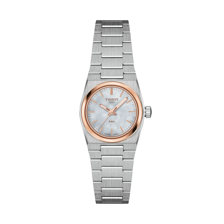 Tissot PRX 25mm Quartz White Mother-Of-Pearl Dial Watch T137.010.21.111.00 – front view
