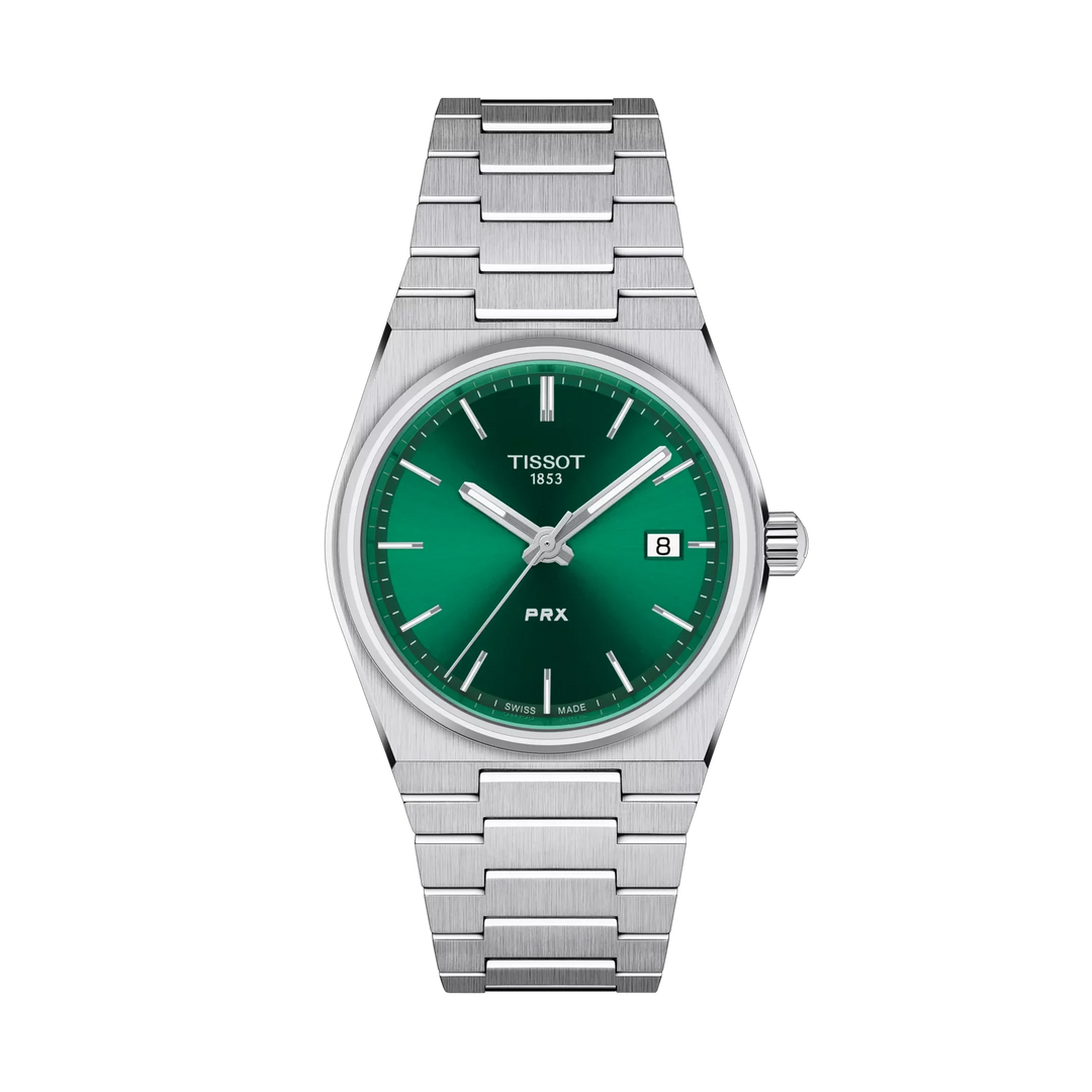 Tissot PRX 35mm Quartz Green Dial Watch T137.210.11.081.00 – front view
