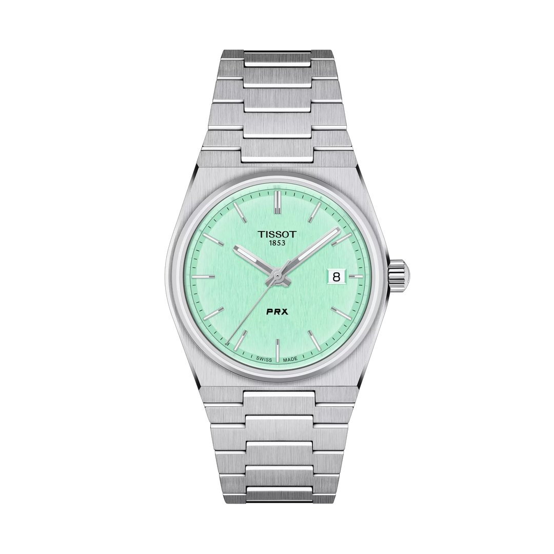 Tissot PRX 35mm Quartz Light Green Dial Watch T137.210.11.091.00 – front view