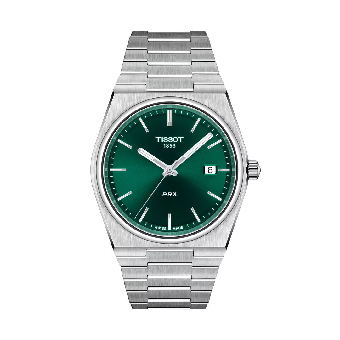 Tissot PRX 40mm Quartz Green Dial Watch T137.410.11.091.00 – front view