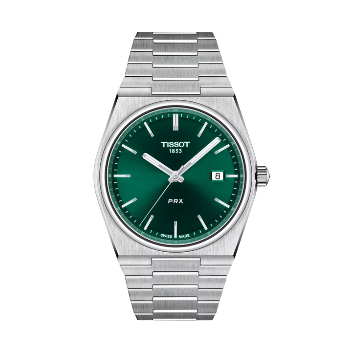 Tissot PRX 40mm Quartz Green Dial Watch T137.410.11.091.00 – front view