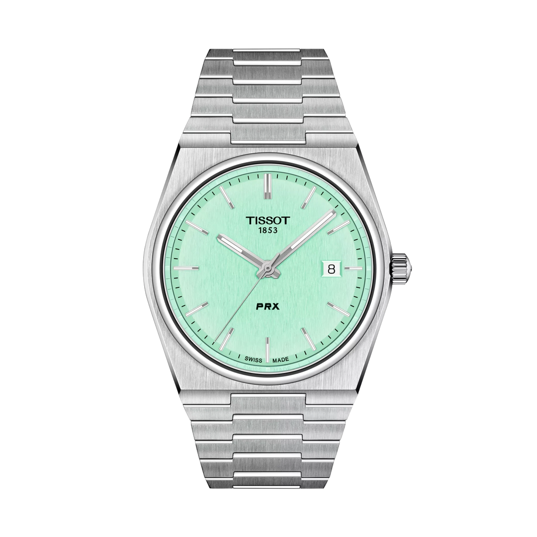Tissot PRX 40mm Quartz Light Green Dial Watch T137.410.11.091.01 – front view