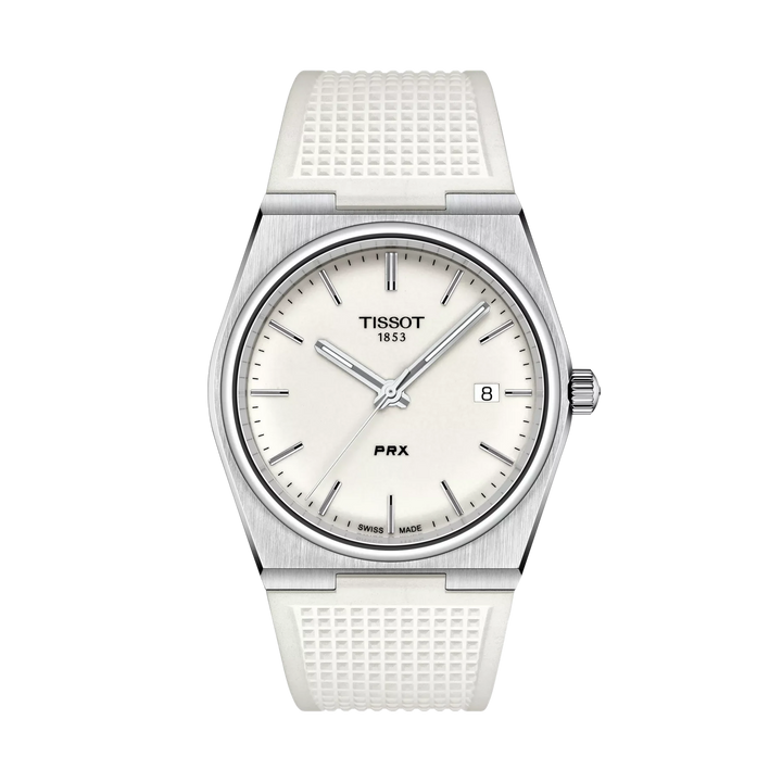 Tissot PRX 40mm Quartz White Dial Watch T137.410.17.011.00 – front view