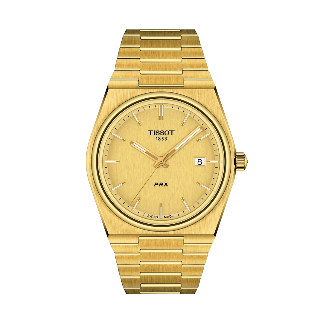 Tissot PRX 40mm Quartz Champagne Dial Watch T137.410.33.021.00 – front view