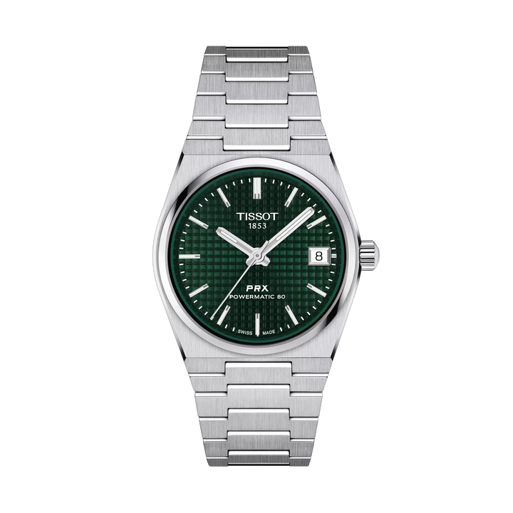 Tissot PRX 35mm Automatic Green Dial Watch T137.207.11.091.00 – front view