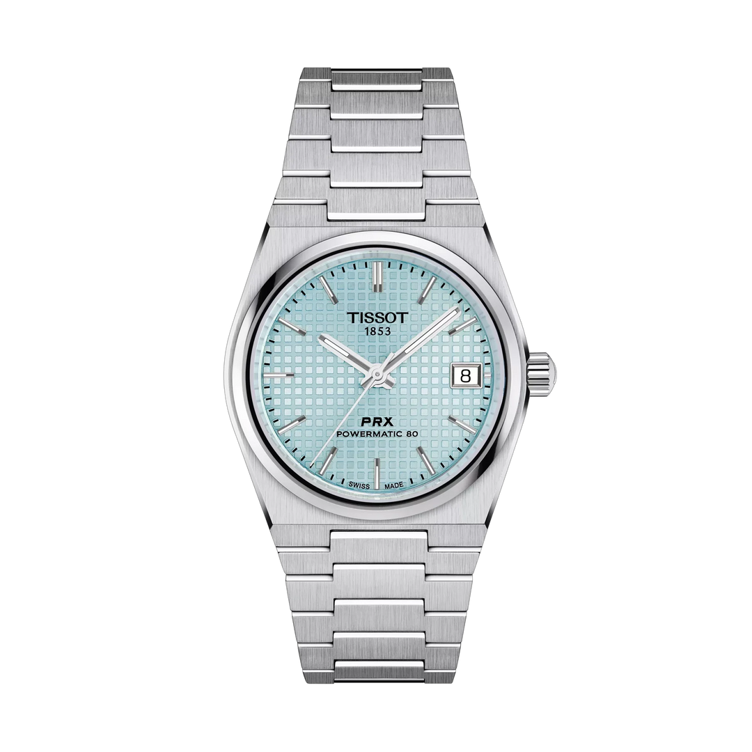 Tissot PRX 35mm Automatic Ice Blue Dial Watch T137.207.11.351.00 – front view