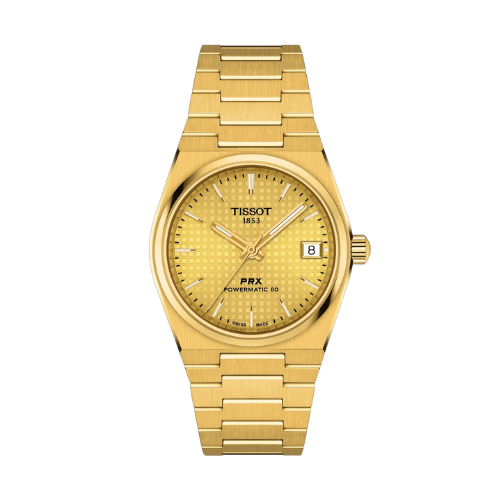 Tissot PRX 35mm Automatic Champagne Dial Watch T137.207.33.021.00 – front view