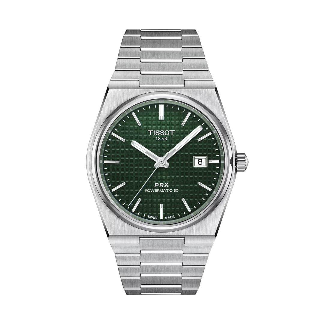 Tissot PRX 40mm Automatic Green Dial Watch T137.407.11.091.00 – front view
