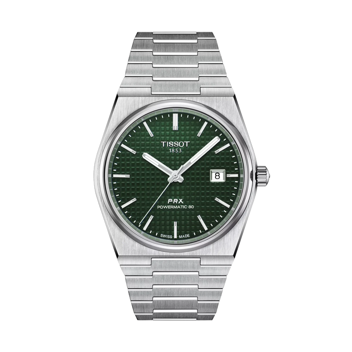 Tissot PRX 40mm Automatic Green Dial Watch T137.407.11.091.00 – front view