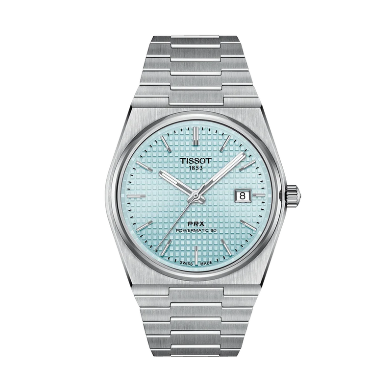 Tissot PRX 40mm Automatic Ice Blue Dial Watch T137.407.11.351.00 – front view