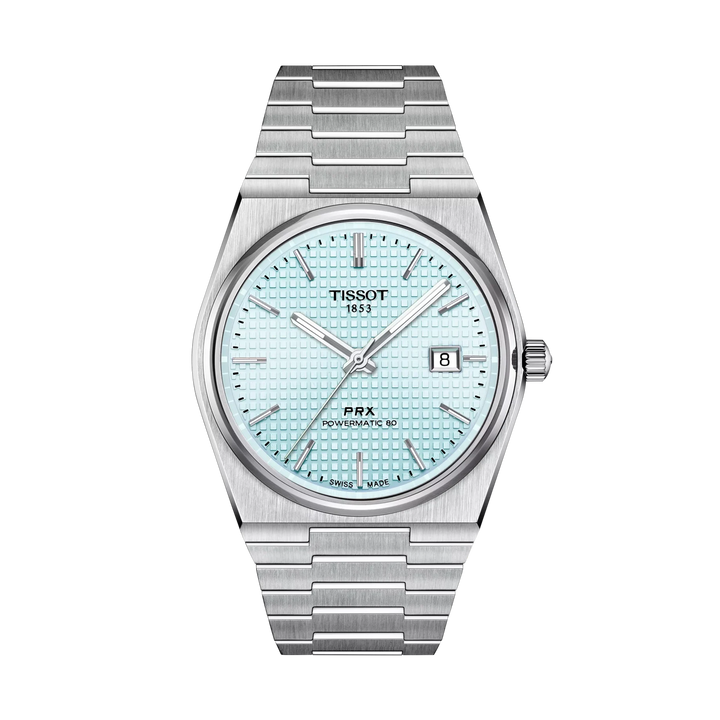 Tissot PRX 40mm Automatic Ice Blue Dial Watch T137.407.11.351.00 – front view