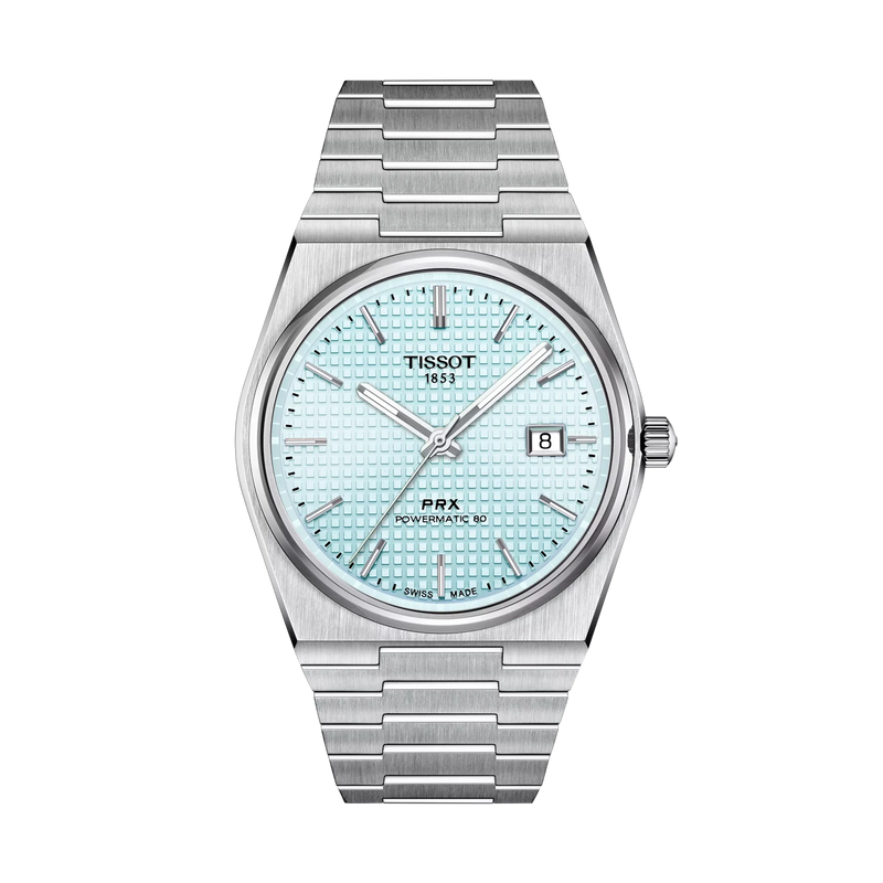 Tissot PRX 40mm Automatic Ice Blue Dial Watch T137.407.11.351.00 – front view