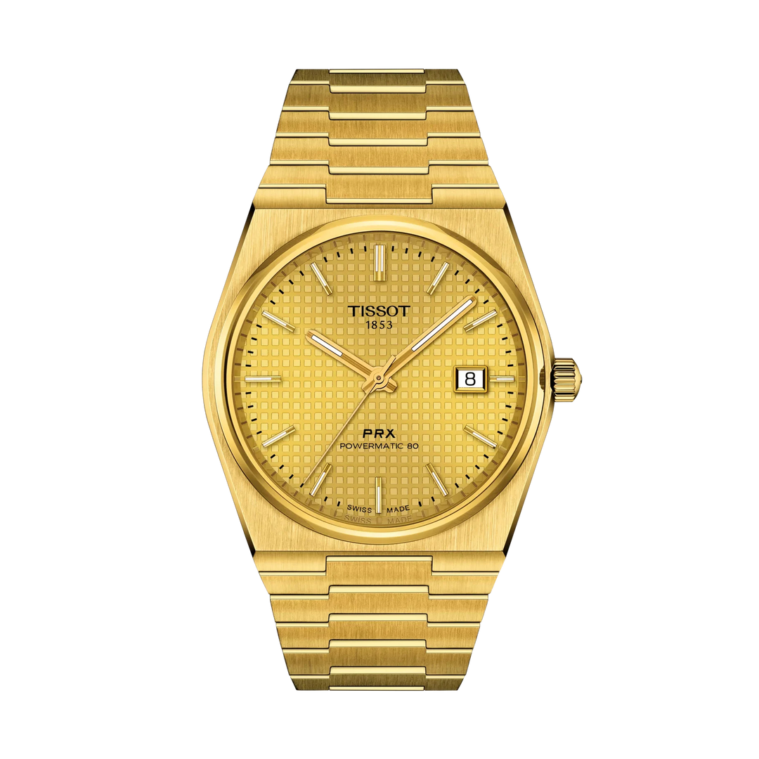 Tissot PRX 40mm Automatic Champagne Dial Watch T137.407.33.021.00 – front view