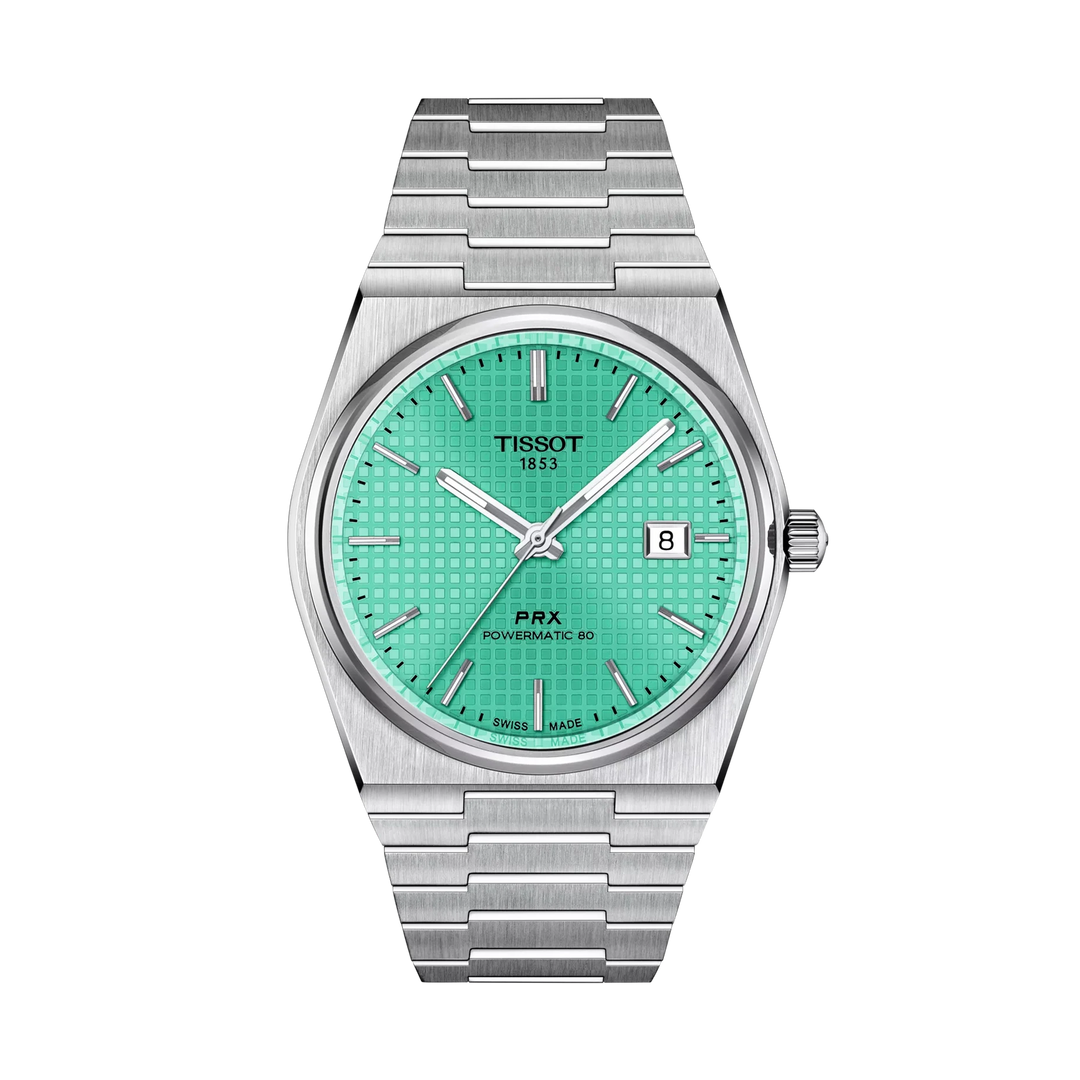 Tissot PRX 40mm Automatic Light Green Dial Watch T137.407.11.091.01 – front view