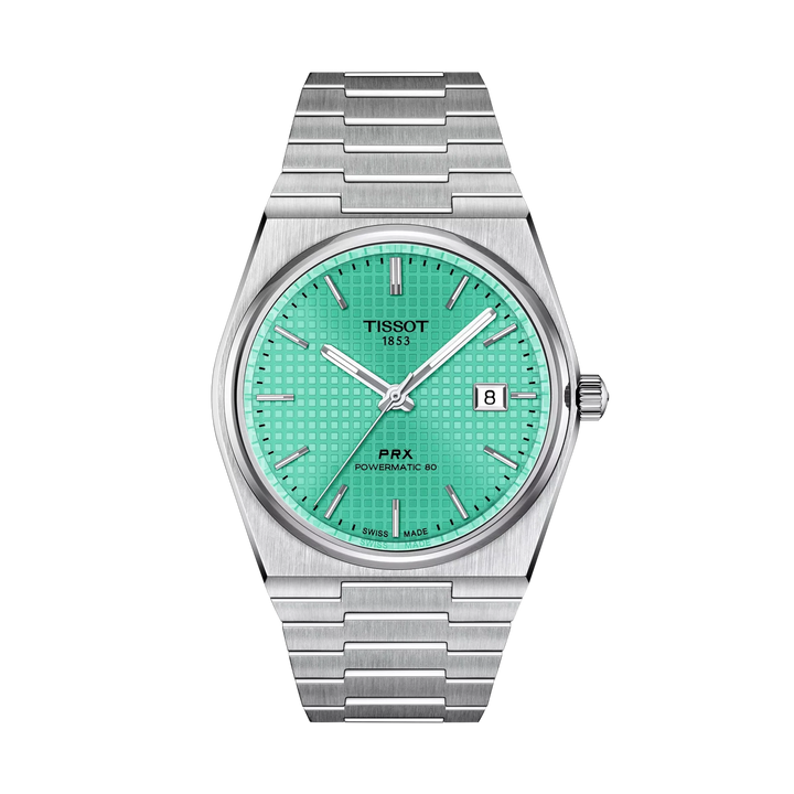 Tissot PRX 40mm Automatic Light Green Dial Watch T137.407.11.091.01 – front view