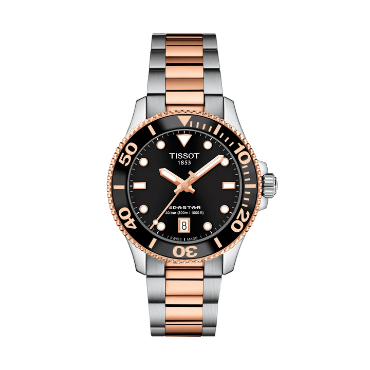 Tissot Seastar 1000 36mm Quartz Black Dial Watch T120.210.22.051.01 – front view
