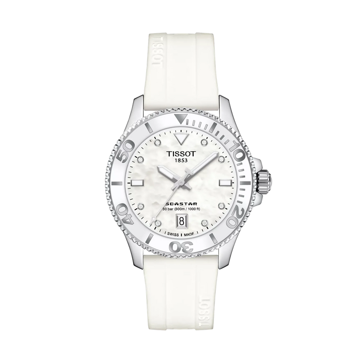 Tissot Seastar 1000 36mm Quartz Mother-Of-Pearl Dial Watch T120.210.17.116.00 – front view