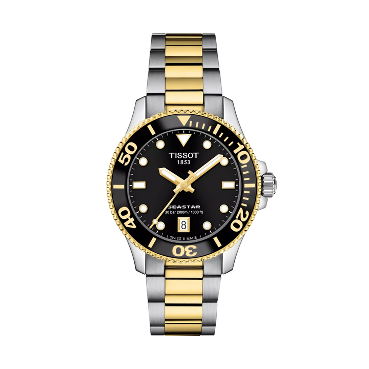 Tissot Seastar 1000 36mm Quartz Black Dial Watch T120.210.22.051.00 – front view