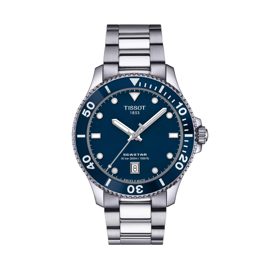 Tissot Seastar 1000 40mm Quartz Blue Dial Watch T120.410.11.041.00 – front view