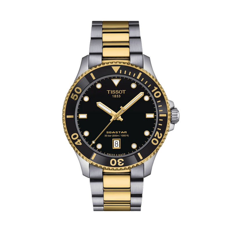 Tissot Seastar 1000 40mm Quartz Black Dial Watch T120.410.22.051.00 – front view