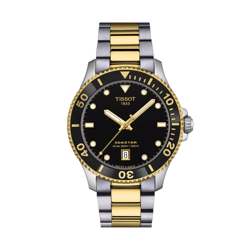 Tissot Seastar 1000 40mm Quartz Black Dial Watch T120.410.22.051.00 – front view