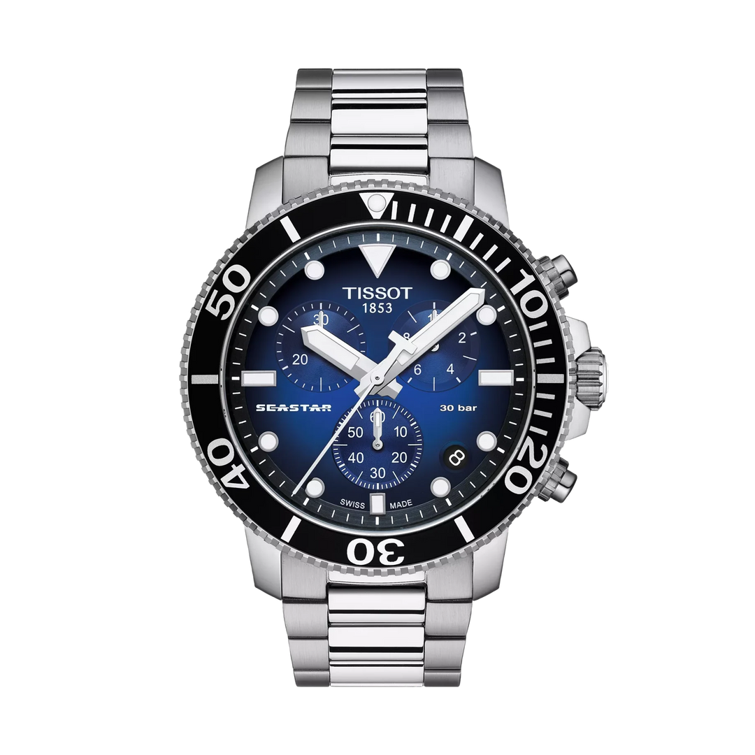 Tissot Seastar 1000 45.5mm Quartz Blue Gradient Dial Watch T120.417.11.041.01 – front view