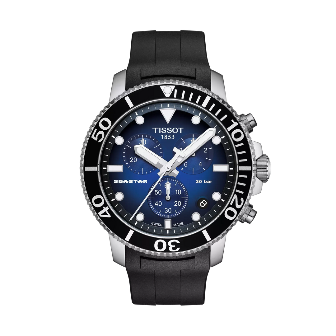 Tissot Seastar 1000 45.5mm Quartz Blue Gradient Dial Watch T120.417.17.041.00 – front view