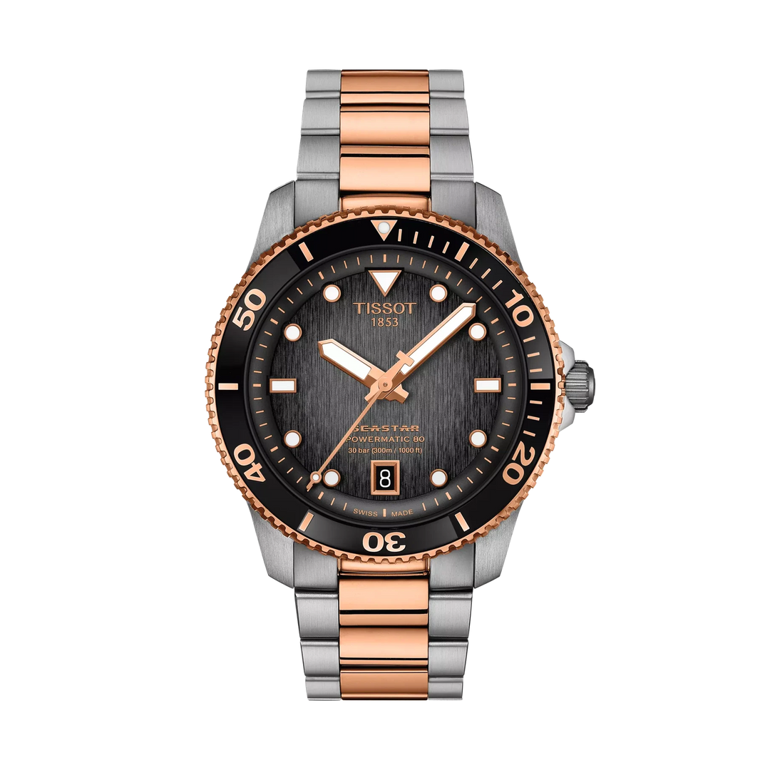 Tissot Seastar 1000 40mm Automatic Black Dial Watch T120.807.22.051.01 – front view