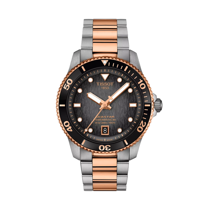 Tissot Seastar 1000 40mm Automatic Black Dial Watch T120.807.22.051.01 – front view
