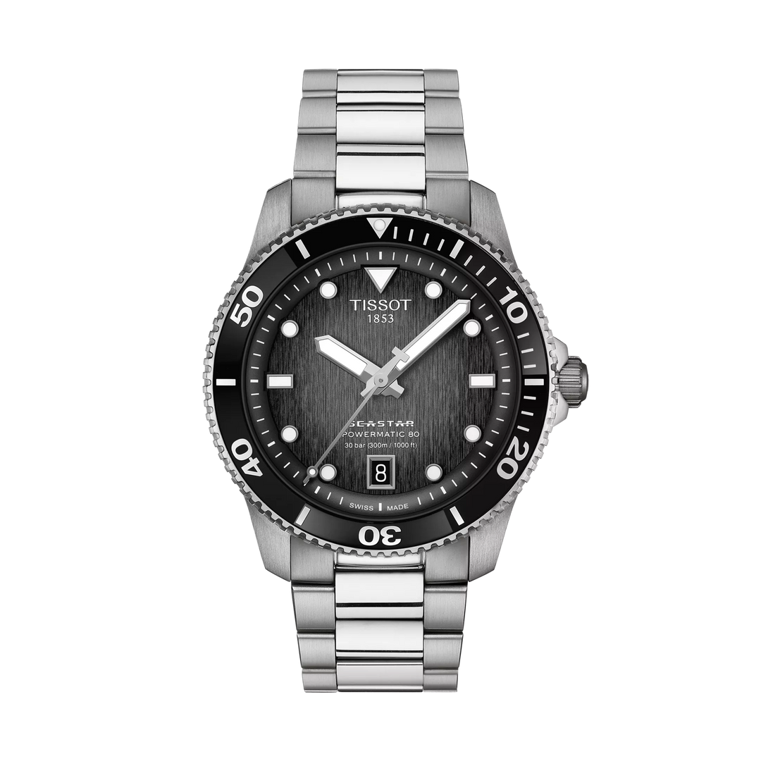 Tissot Seastar 1000 40mm Automatic Black Dial Watch T120.807.11.051.00 – front view