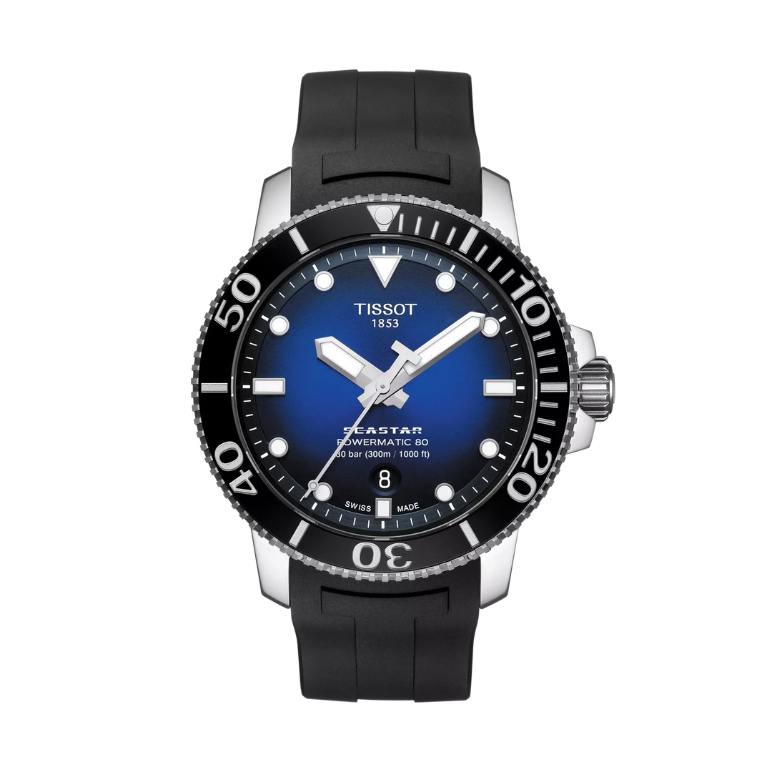 Tissot Seastar 1000 43mm Automatic Blue Gradient Dial Watch T120.407.17.041.00 – front view