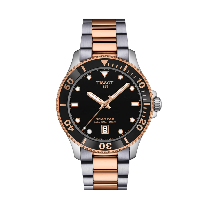 Tissot Seastar 1000 40mm Quartz Black Dial Watch T120.410.22.051.01 – front view