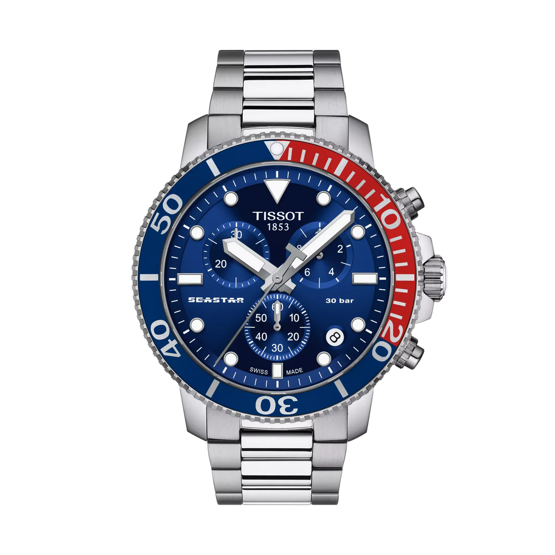 Tissot Seastar 1000 45.5mm Quartz Blue Dial Watch T120.417.11.041.03 – front view