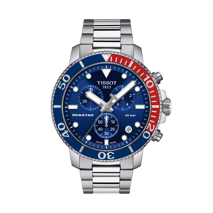 Tissot Seastar 1000 45.5mm Quartz Blue Dial Watch T120.417.11.041.03 – front view