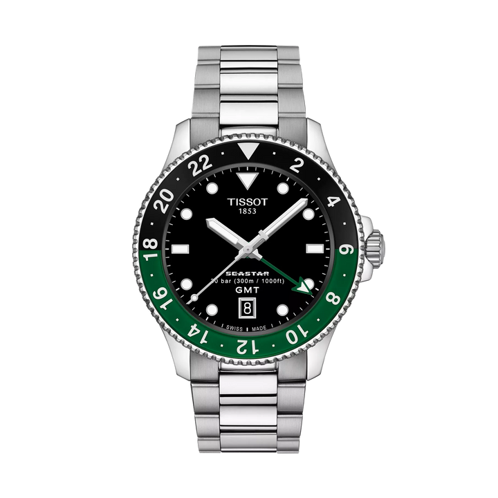 Tissot Seastar 1000 GMT 40mm Quartz Black Dial Watch T120.852.11.051.00 – front view