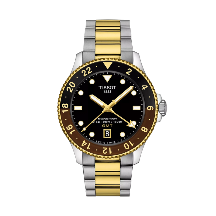 Tissot Seastar 1000 GMT 40mm Quartz Black Dial Watch T120.852.22.051.00 – front view