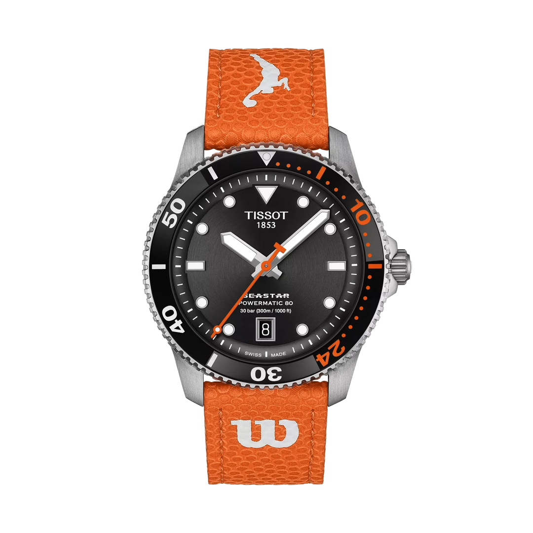 Tissot Seastar Wilson WNBA 40mm Automatic Black Dial Watch T120.807.17.051.00 – front view
