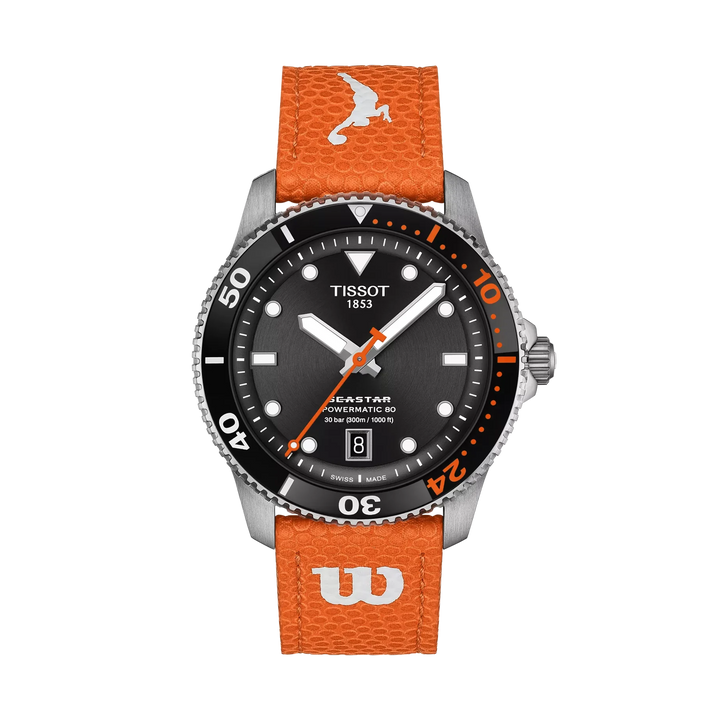 Tissot Seastar Wilson WNBA 40mm Automatic Black Dial Watch T120.807.17.051.00 – front view