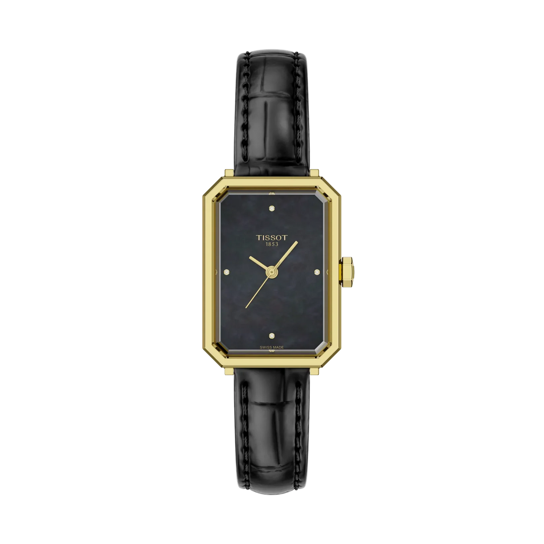 Tissot SRV 30mm Quartz Black Mother-Of-Pearl Dial Watch T160.110.36.126.00 – front view
