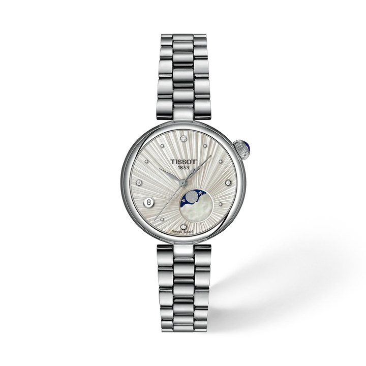 Tissot Desir 29.6mm moonphase diamond watch T152.223.11.036.00 front view