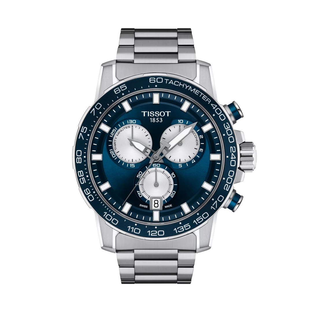 Tissot Supersport Chrono 45.5mm Quartz Blue Dial Watch T125.617.11.041.00 – front view
