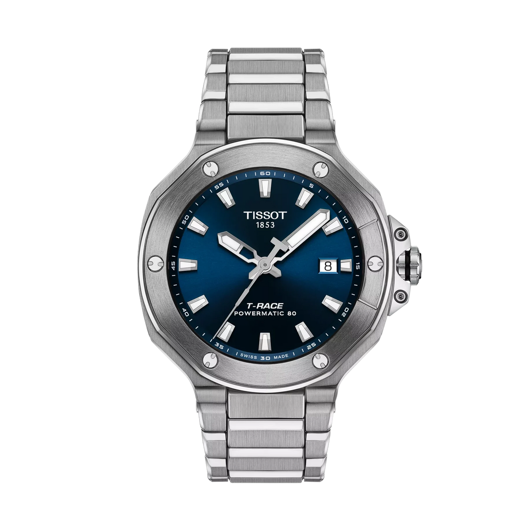 Tissot T-Race 41mm Automatic Blue Dial Watch T141.807.11.041.00 – front view