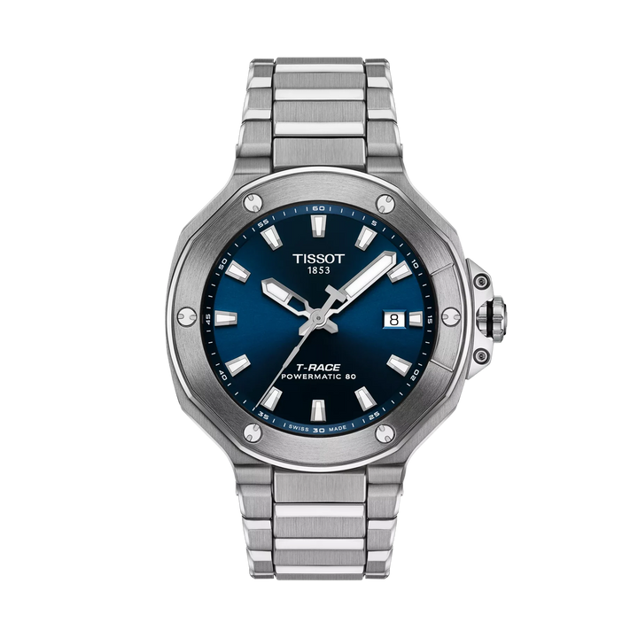 Tissot T-Race 41mm Automatic Blue Dial Watch T141.807.11.041.00 – front view