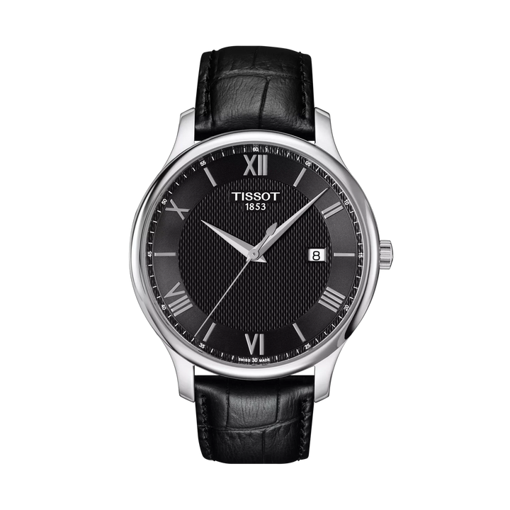 Tissot Tradition 42mm Quartz Black Dial Watch T063.610.16.058.00 – front view