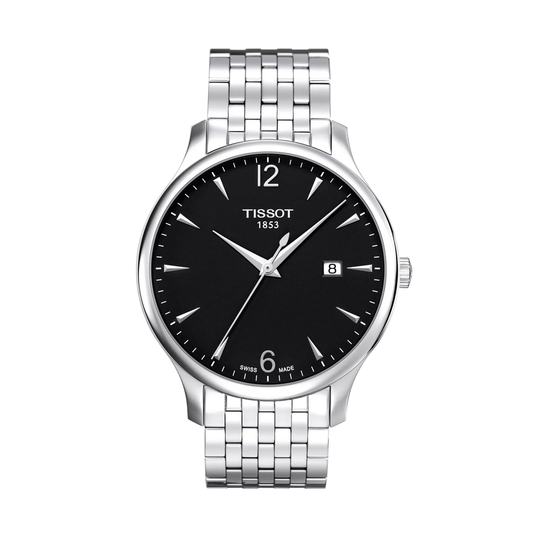Tissot Tradition 42mm Quartz Black Dial Watch T063.610.11.057.00 – front view