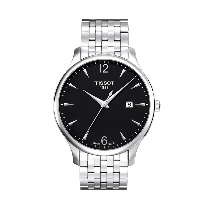 Tissot Tradition 42mm Quartz Black Dial Watch T063.610.11.057.00 – front view