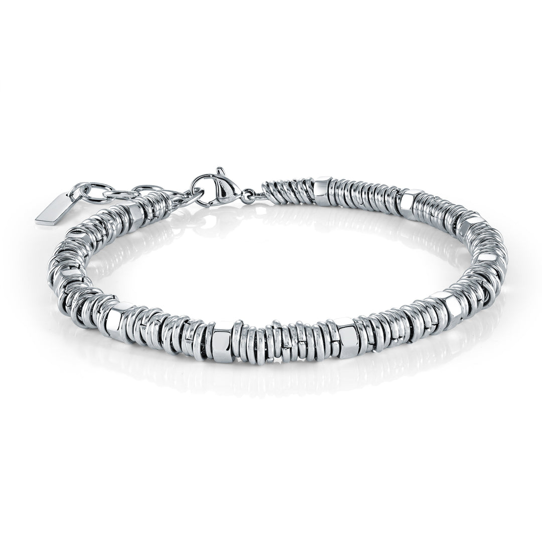 Italgem Steel 5mm Ring Beads Steel Bracelet — SMB824